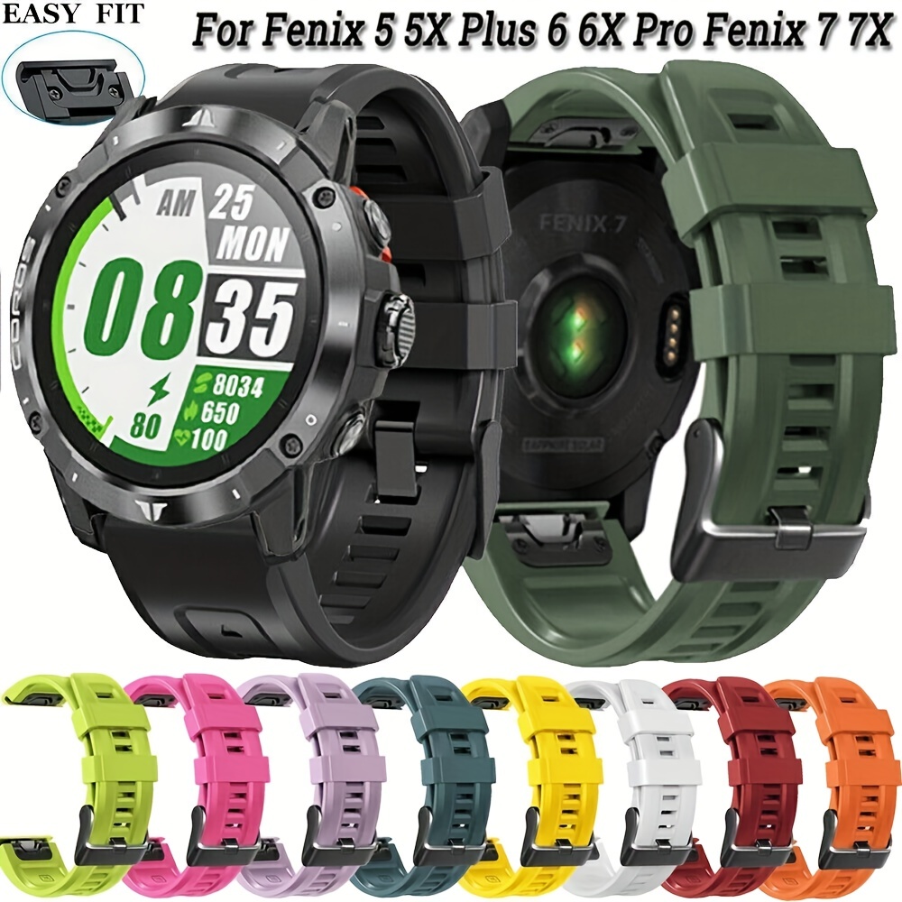 Quick Release Silicone Watch Band Strap Bracelet For Garmin Fenix 3 HR 5X  6X Pro