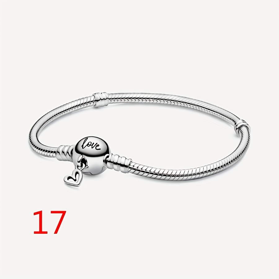 Bracelet Chain Snake Chain Charm Bracelet With Heart Shape - Temu