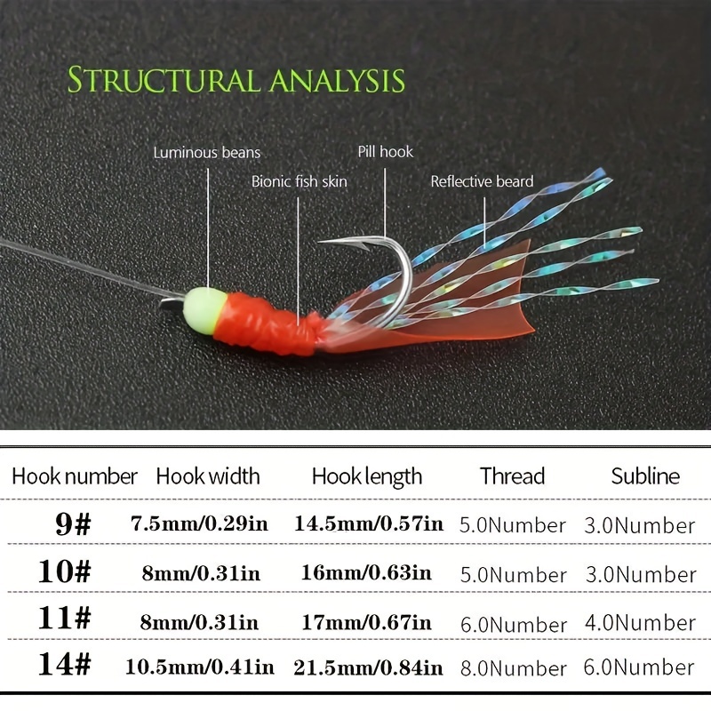 Fly Fishing Hooks, Bionic String Hook, Fish Skin And Shrimp Skin String  Hook Set * Bait Casting Rod Set