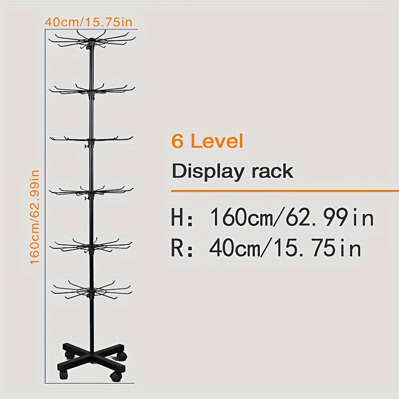 Image of Display Rack For Products, Suitable For Additions, Jewelry, Gloves, Socks, Toothbrushes, Toys, Pendants, Bags, Lingerie, And A 6-layer Rotating Display Rack With Wheels For Shops