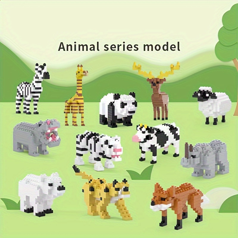 MATTONI IN PLASTICA panda modello montaggio giochi regali bambini