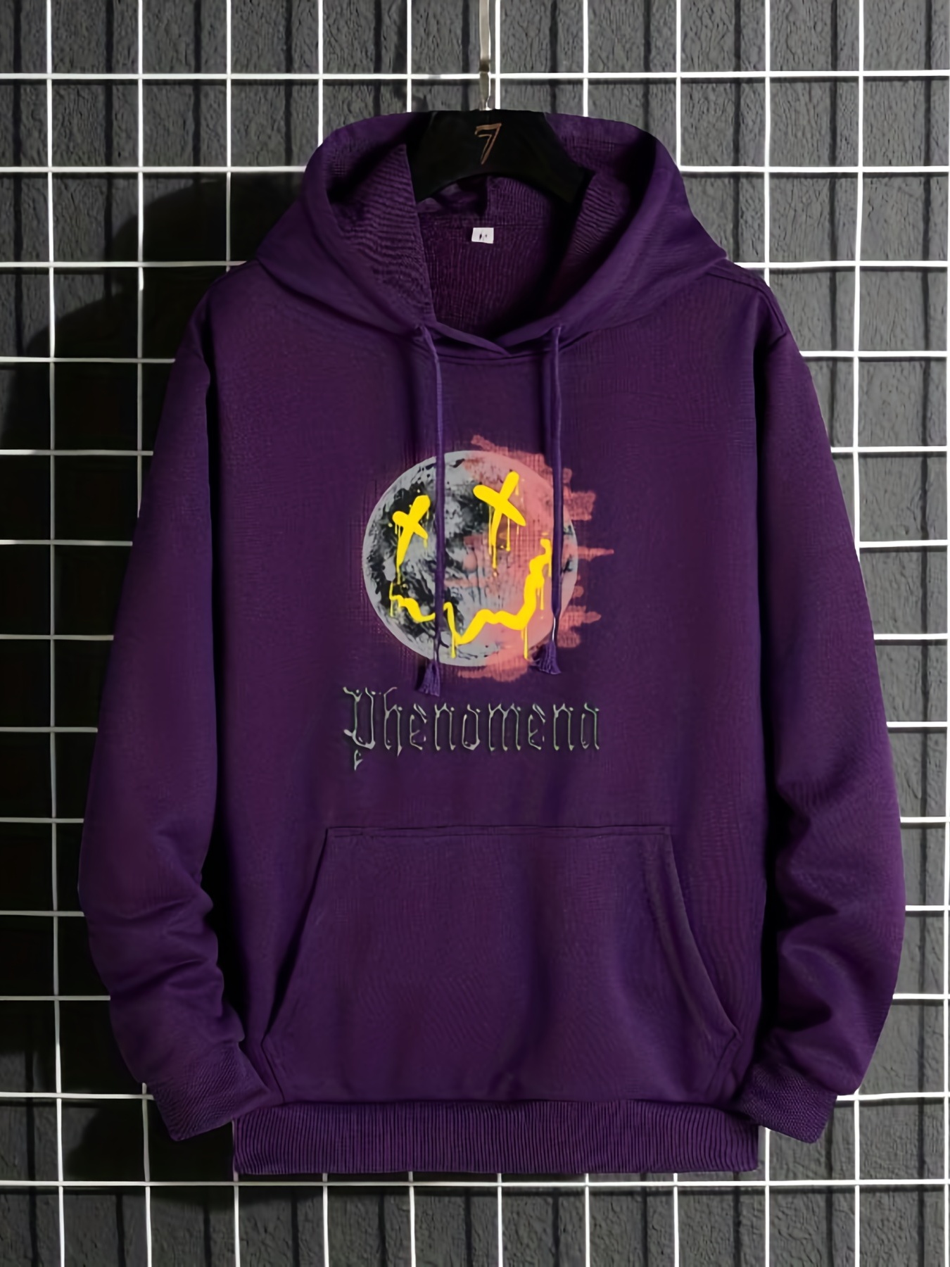 Men's Hoodie - Purple - L