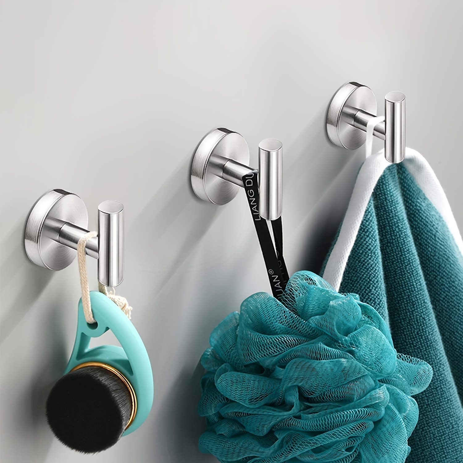 2pcs Bathroom Towel Hooks, Stainless Steel Coat Robe Clothes Hook Modern  Wall Hooks For Bath Kitchen Door Hanger (Brushed Nickel)