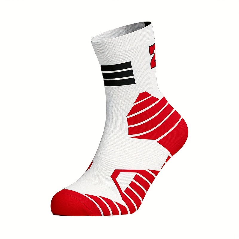 Basketball Socks Mid calf Thick Cushion Crew Socks Men Women Boys