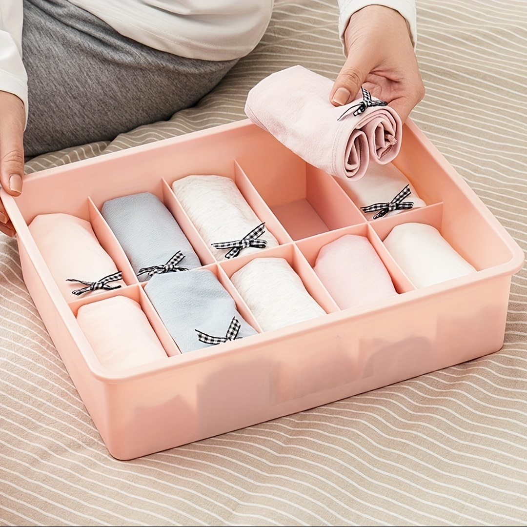 Fabric Underwear Storage Box With Lid, Foldable Storage Bins, Clothing  Storage Container - Temu