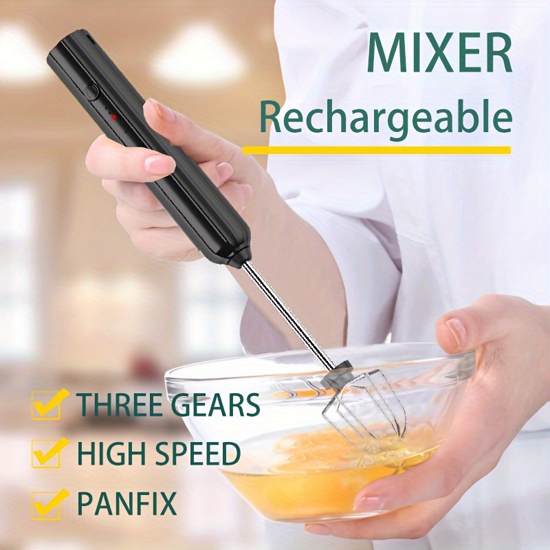 Wireless Rechargeable Electric Milk Frother 3 Speeds - Temu