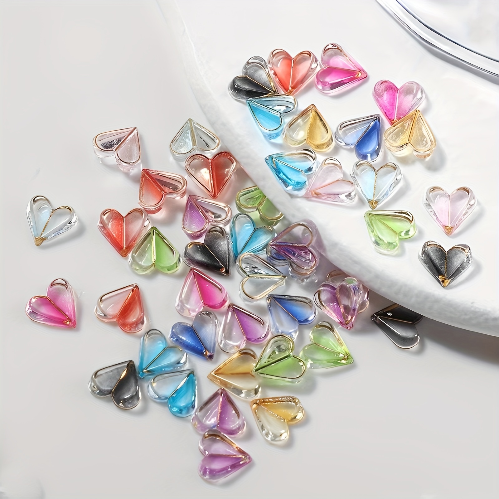 3d Crystal Heart Shape Rhinestone Nail Art Charms Cute Gradient Heart Nail  Gems Decorations For Women Girls Diy Accessories Jewelry Crafts Tool Nail  Design, - Temu