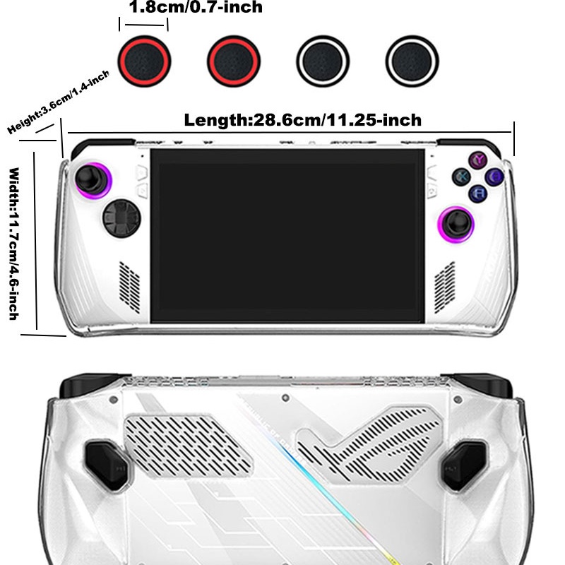 Protective Case For Rog Ally With Kickstand, Tpu Protector Case Cover Skin  With Foldable Stand Accessories For Rog Ally Game Handheld, Shockproof  Non-slip Anti-collision - Temu