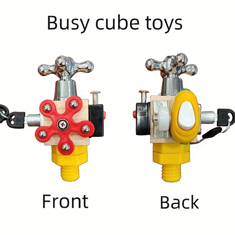 7-in-1 Busy Cube Sensory Toy For Toddlers Montessori Learning Toy