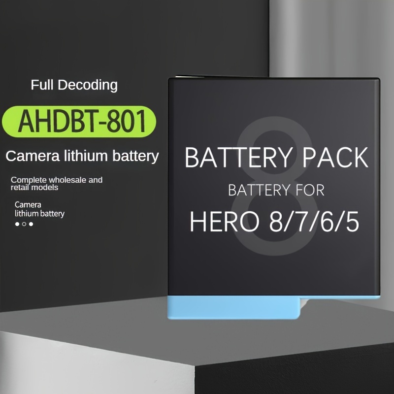 AHDBT-801 1220mAh Batterie Rechargeable Pour GoPro Hero 8/7/6/5