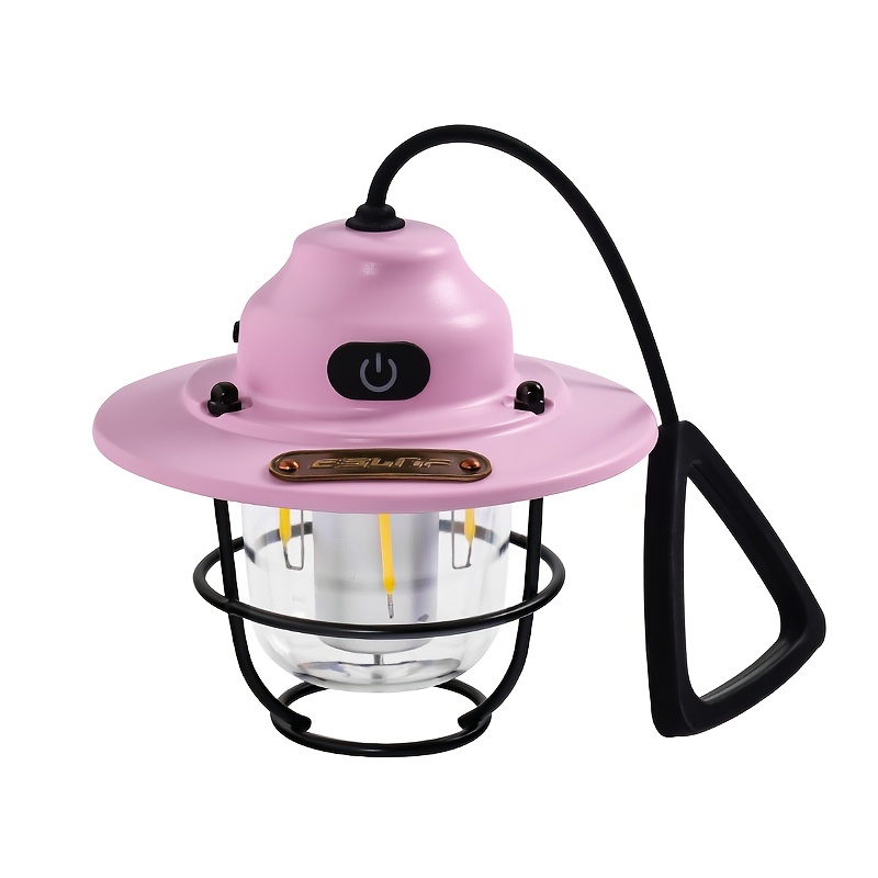 Retro Type-C USB Rechargeable Portable LED Lanterns Lamp Hanging Emergency  Camping Flashlight for Outdoor Tent Fishing Hiking