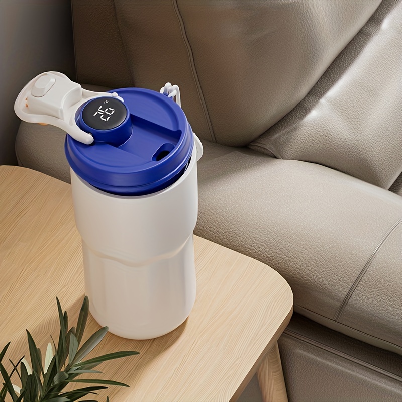 Insulated Stainless Steel Vacuum Cup with Temp Display for Hot & Cold Drinks