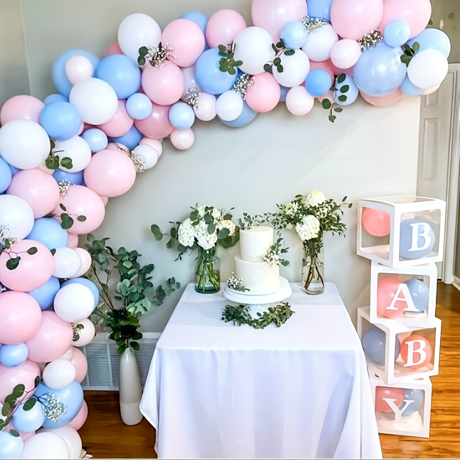 Globos de caramelo Guirnalda Baby Shower Decoración Albaricoque azul Doble  globo Arco Kit Niño Fiesta de cumpleaños Decoración Despedida de soltera  Suministros para bodas -  México