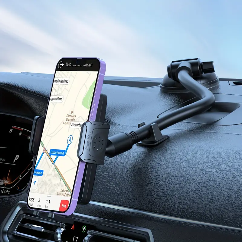 Air Vent Outlet +Suction Cup Mount Car Mobile Phone Holder, Universal Metal  Hook Car Cell Phone Bracket