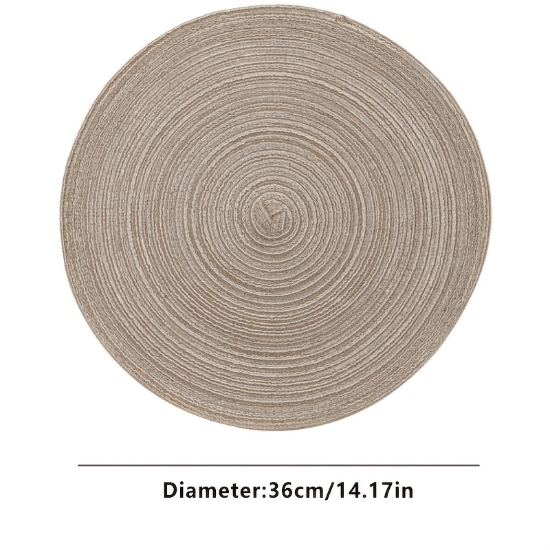 Round Braided Placemat Heat Resistant Table Mat Washable Home Decor