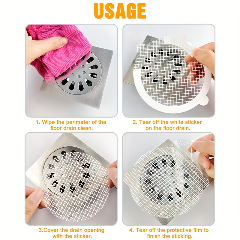 Disposable Kitchen Sink Filter Mesh Waterproof Adhesive Floor