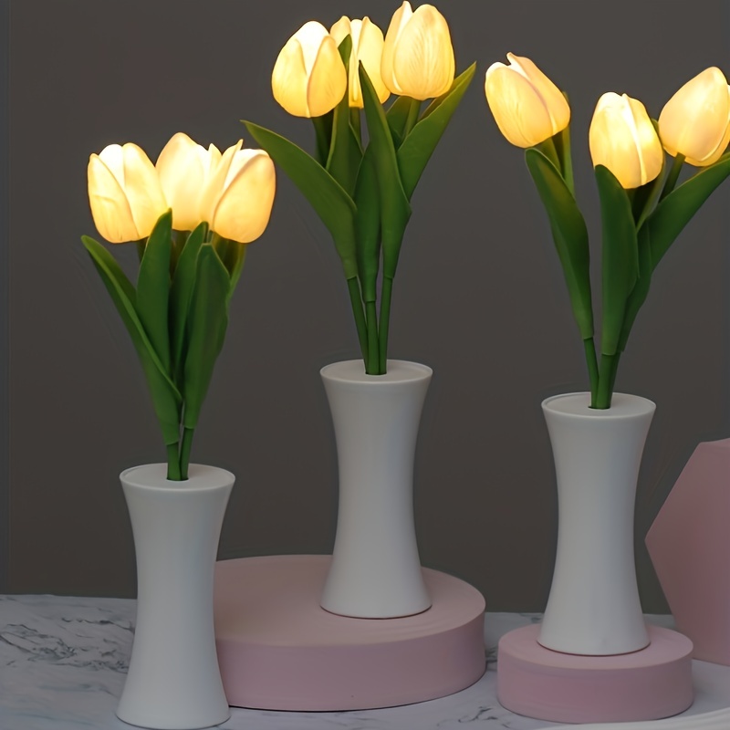1pc Miroir De Nuit En Forme De Tulipe Nuageuse Veilleuse DIY - Temu France