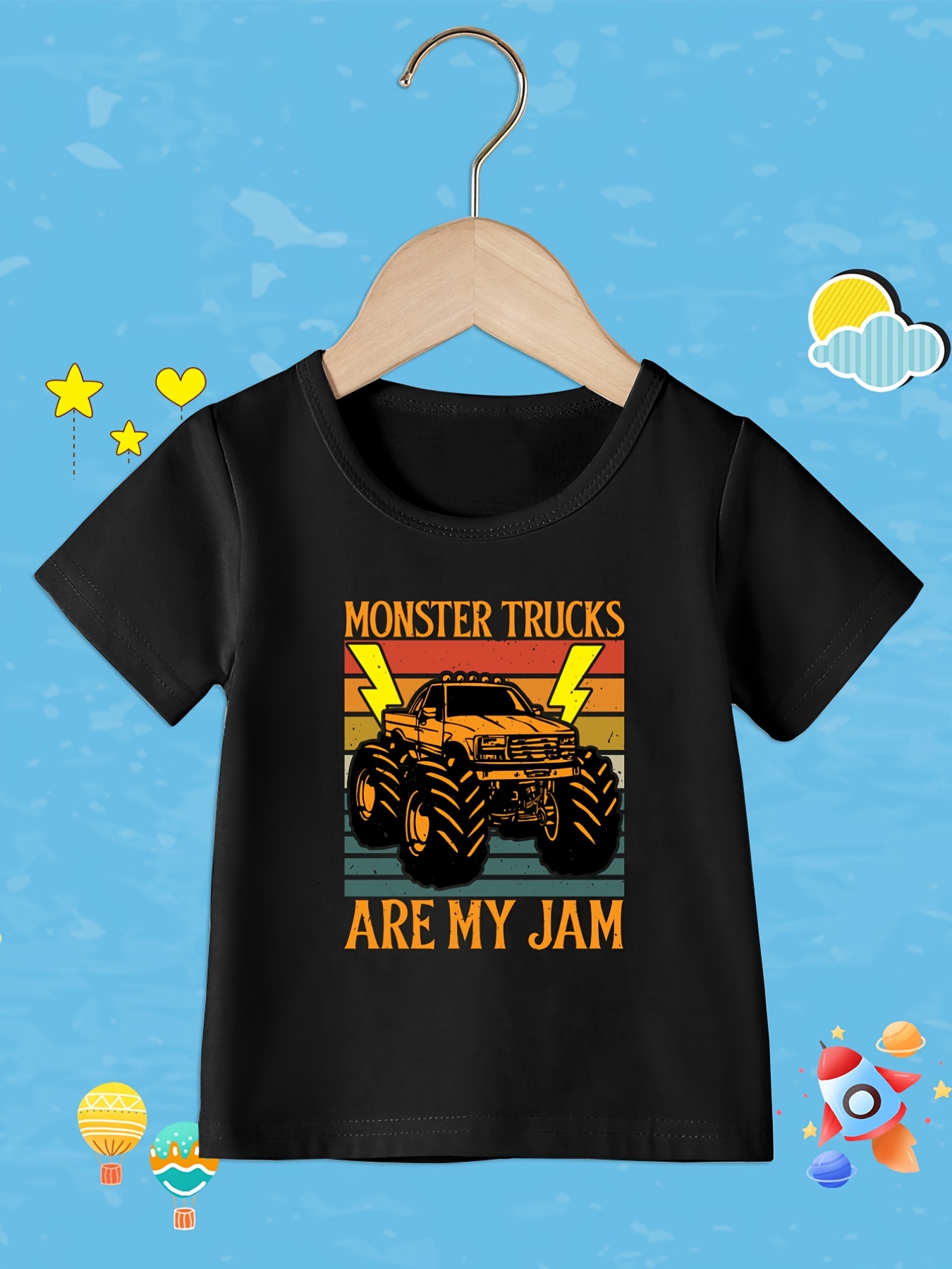 Kids monster hot sale truck shirt