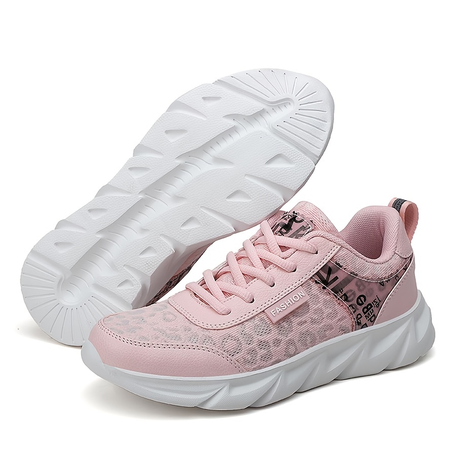 Women's Mesh Letter Printed Sports Shoes, Fashion & Breathable