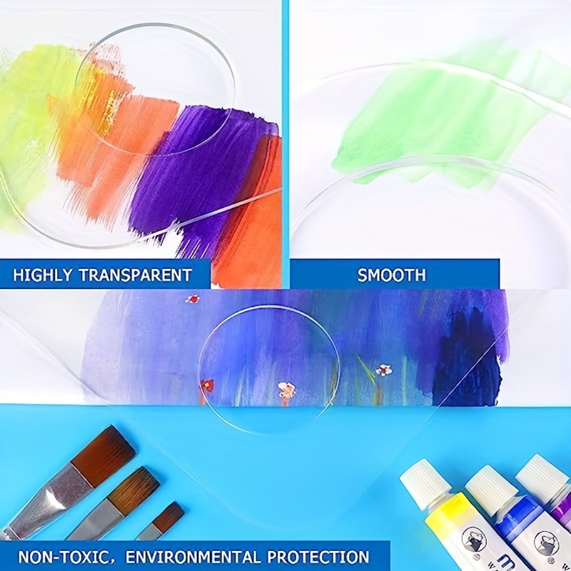 Acrylic Paint Palettes With Thumb Holes And Transparent - Temu