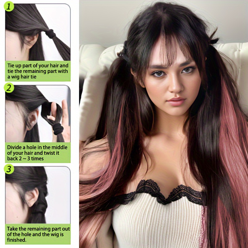 Wig Female Ponytail Wig Long Straight Hair Extension Piece