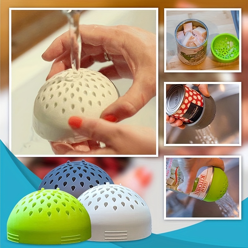1pc 1set silicone can filter multifunctional mini colander food mesh can drainer multifunctional can colander mini kitchen strainer portable silicone can drainer home kitchen accessories
