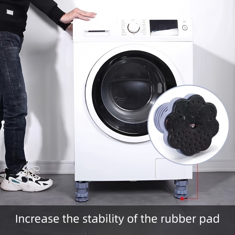 4 piezas pies de goma antivibración para lavadora y secadora, amortiguador  de vibración de almohadilla de lavadora, alfombra antivibración de  amortiguador de vibración, univer