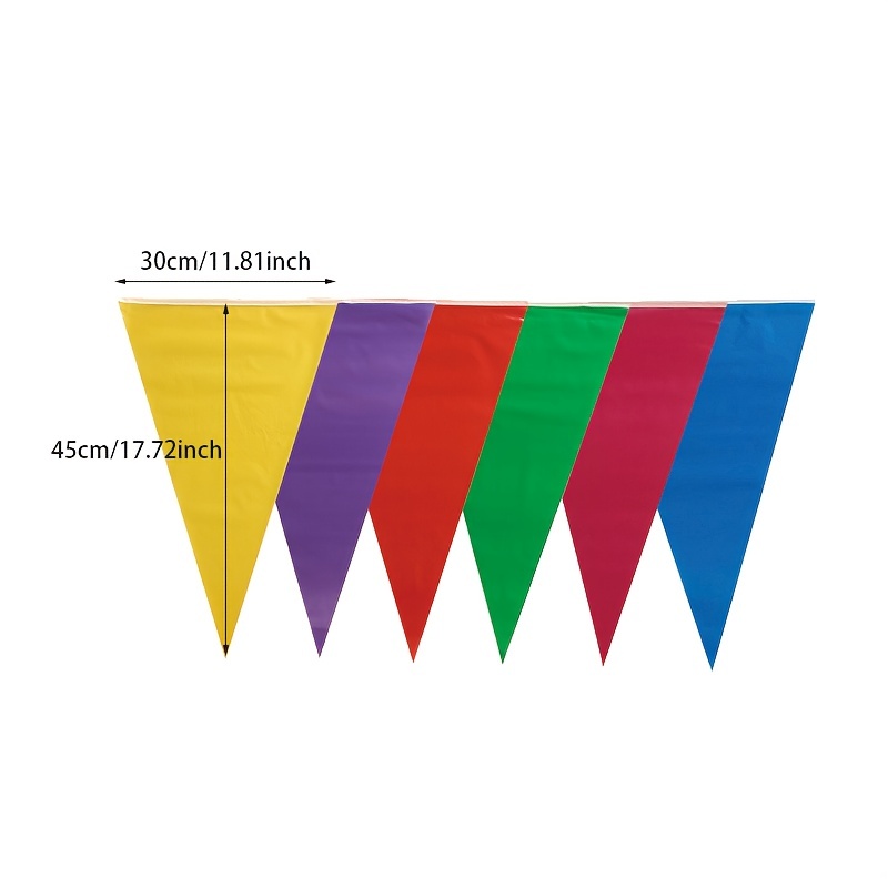 1pc, 100ft 48 플래그 다채로운 페넌트 배너 플래그 여러 가지 빛깔의 깃발 천 문자열 삼각형 플래그, 그랜드 오프닝 카니발에 대한 갈 랜드, 테마 생일 파티 장식, 야외 이벤트 교실 장식