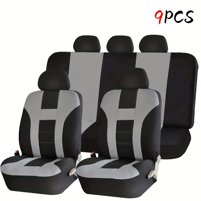  PIC AUTO Car Seat Cover Full Set, Front Bucket Seat Covers with  Split Bench Car Seat Cover Set, Mesh and Leather Universal Fit Most Cars,  SUVs, and Trucks (Black) : Automotive