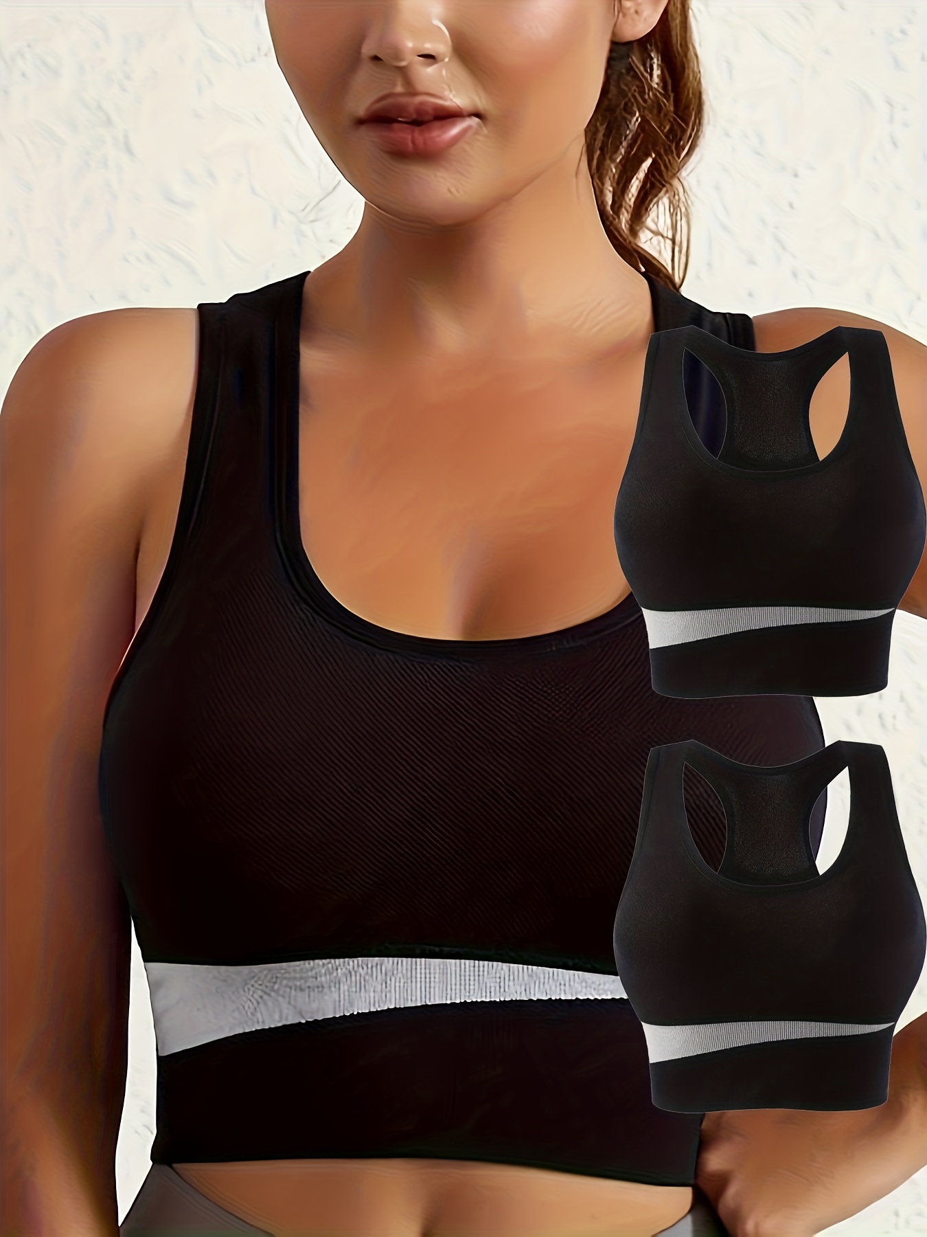 Racerback Zipper Sports Bras, Breathable & Comfort Push Up Tank Intimates  Bra, Women's Lingerie & Underwear