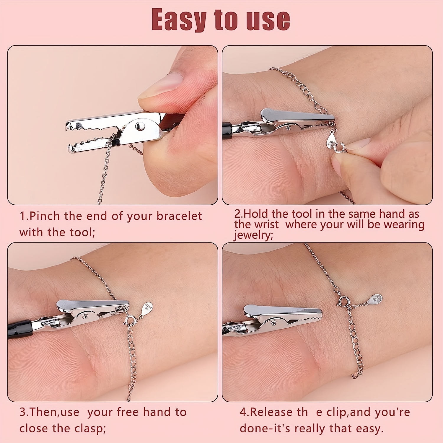 Bracelet Clasp Helper Tools Metal Jewelry Clasp Helper Bracelet