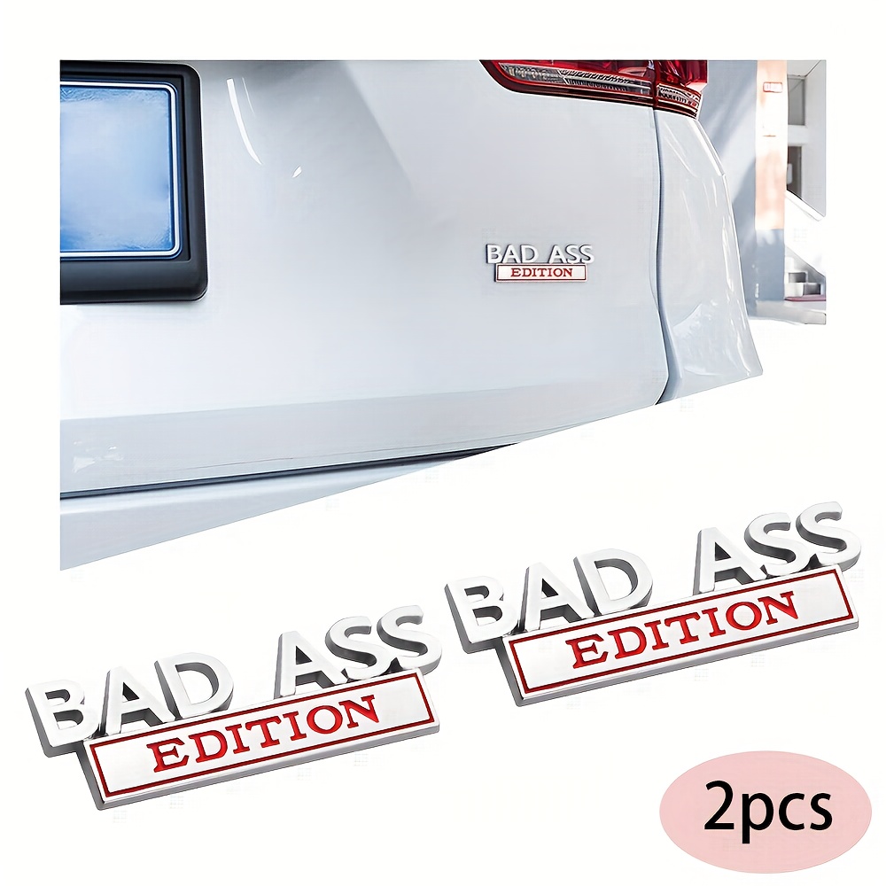 Car Bad Ass Edition Logo 3d Fender Badge Stickers Tailgate - Temu