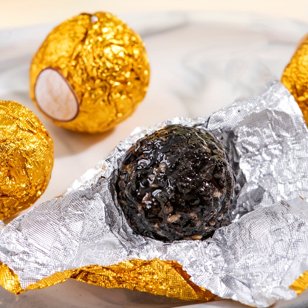 100Pcs/Pack Golden Aluminum Foil Candy Chocolate Cookie Wrapping