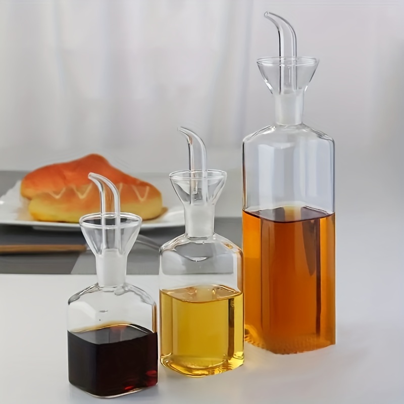 2 en 1 support de distributeur d'huile d'olive et de vinaigre en verre  transparent, ustensiles de cuisine bouteille d'huile d'oliv - Cdiscount  Maison
