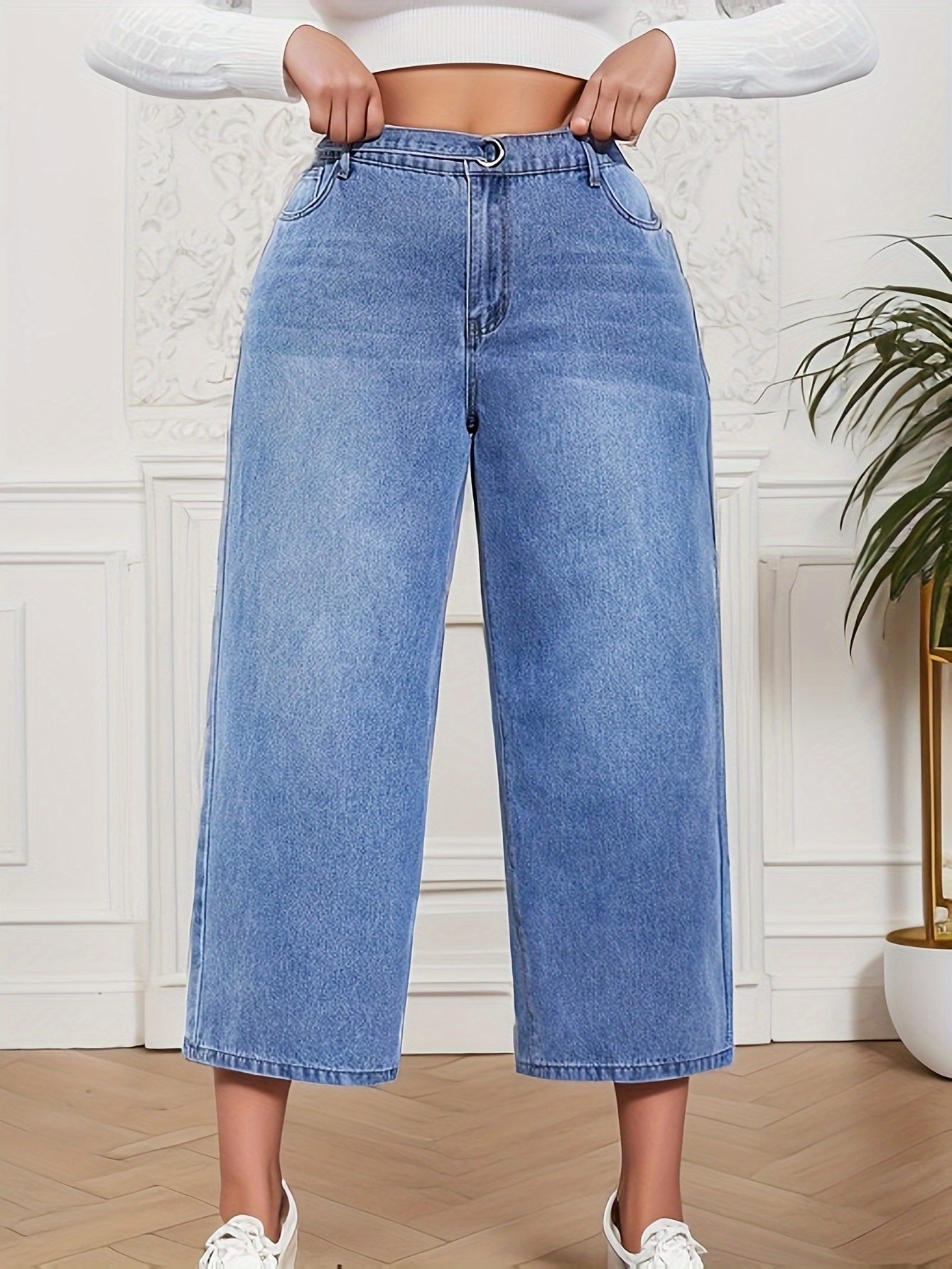 Calça Jeans Bordada Esticada Para Mulher Calça Jeans Feminina Com