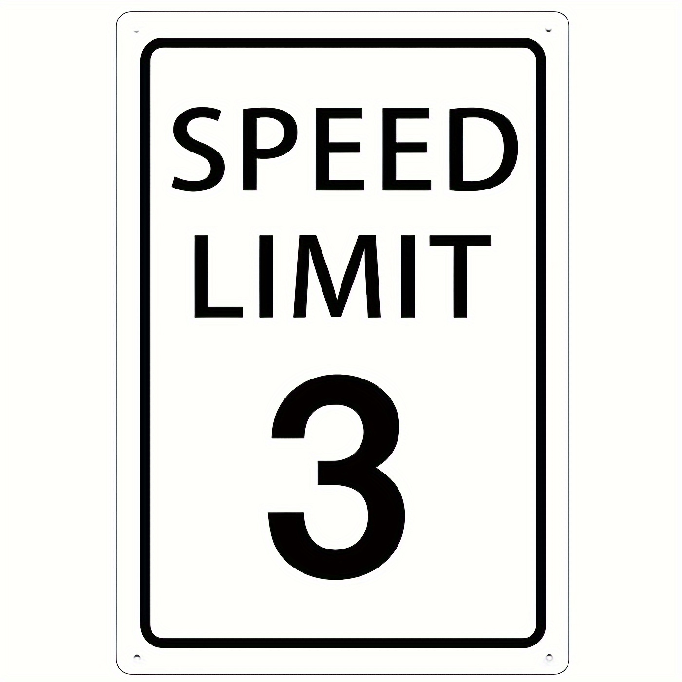 Speed Limit 3 Mph Mini Metal Street Sign Warning Traffic - Temu