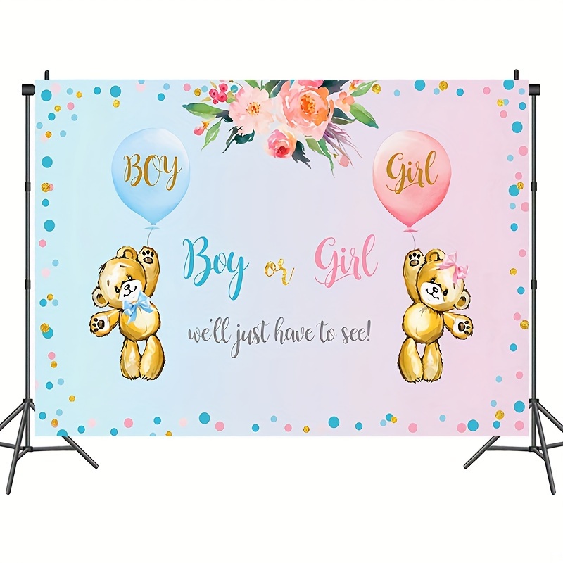 Gender Reveal Photograph Background Fish Fish Banner Boy - Temu