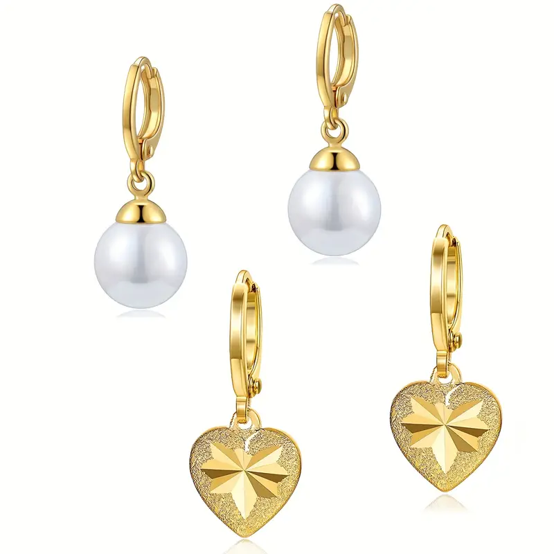 Gold And Pearl Dangle Earrings : Exquisite Elegance