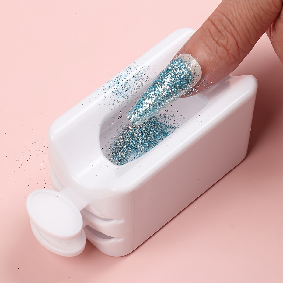 Nail Art Storage Box Manicure Organizer Gel Polish Remover Dust