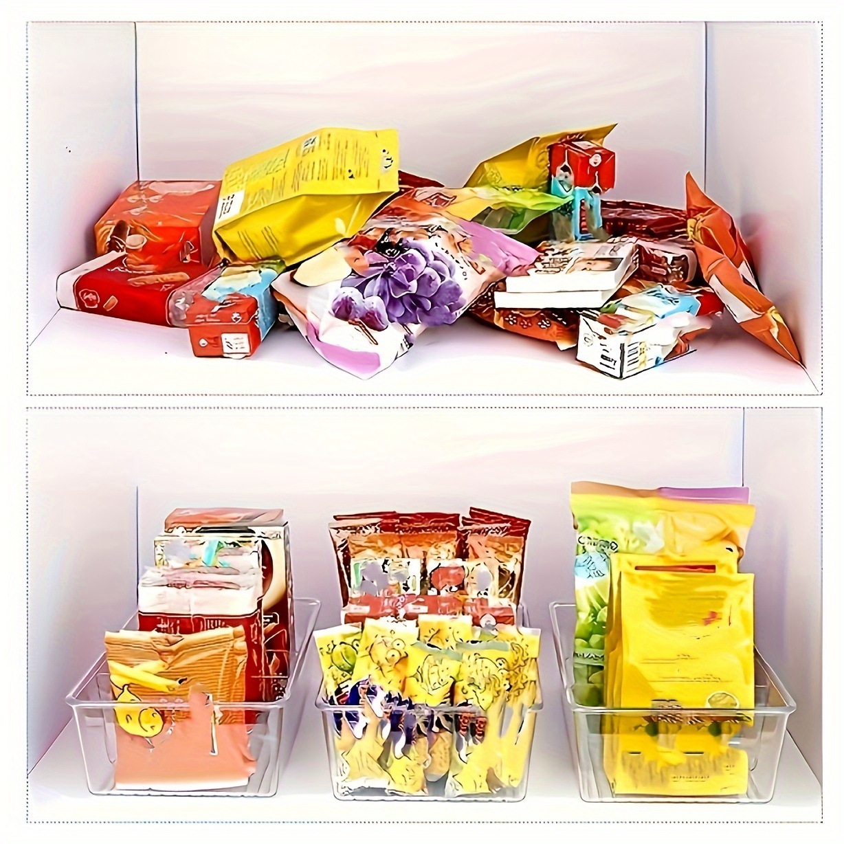 Plastic Pantry Organization And Storage Bins With Removable - Temu