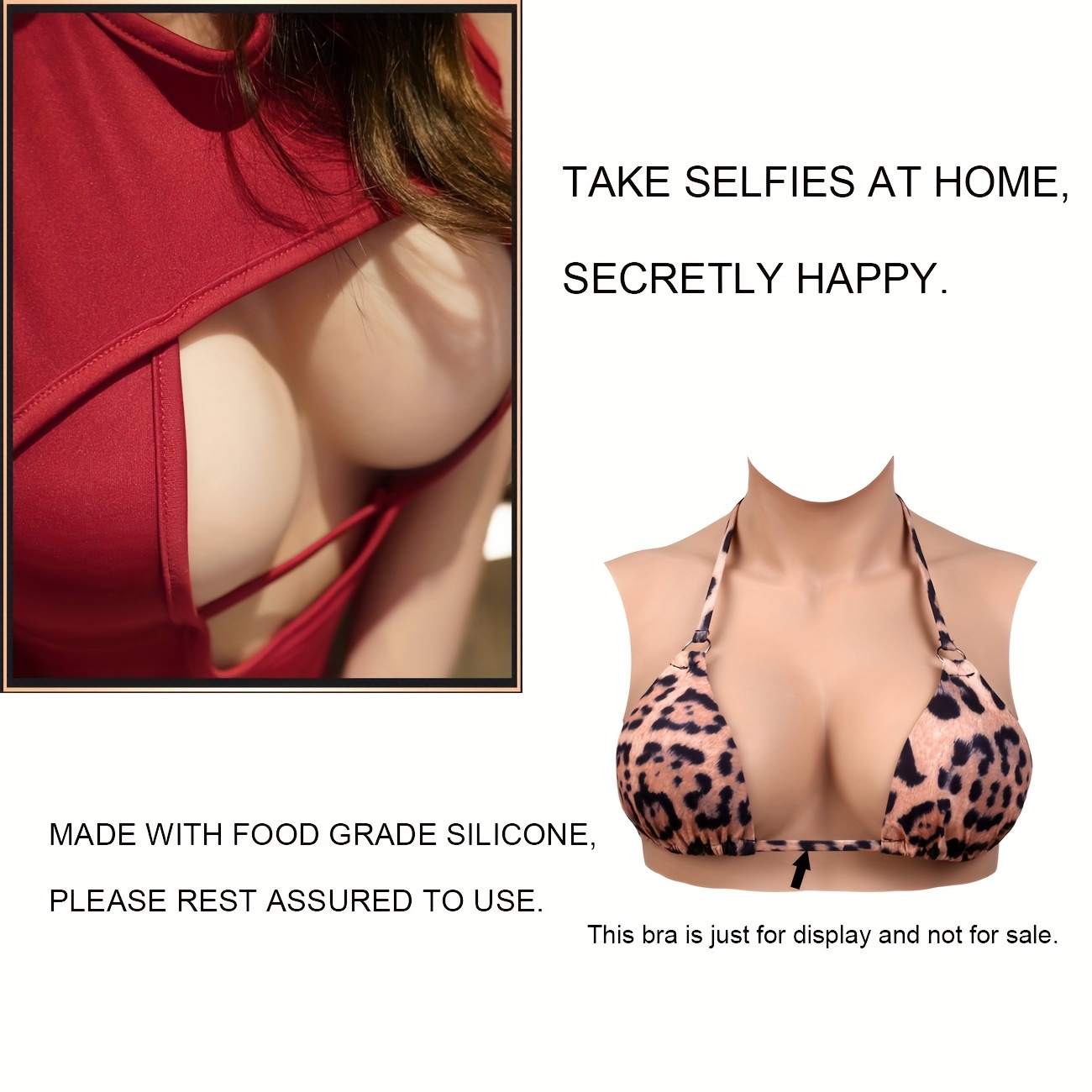 Boobs Cross Dress High Collar Silicone Breast G - Temu Germany