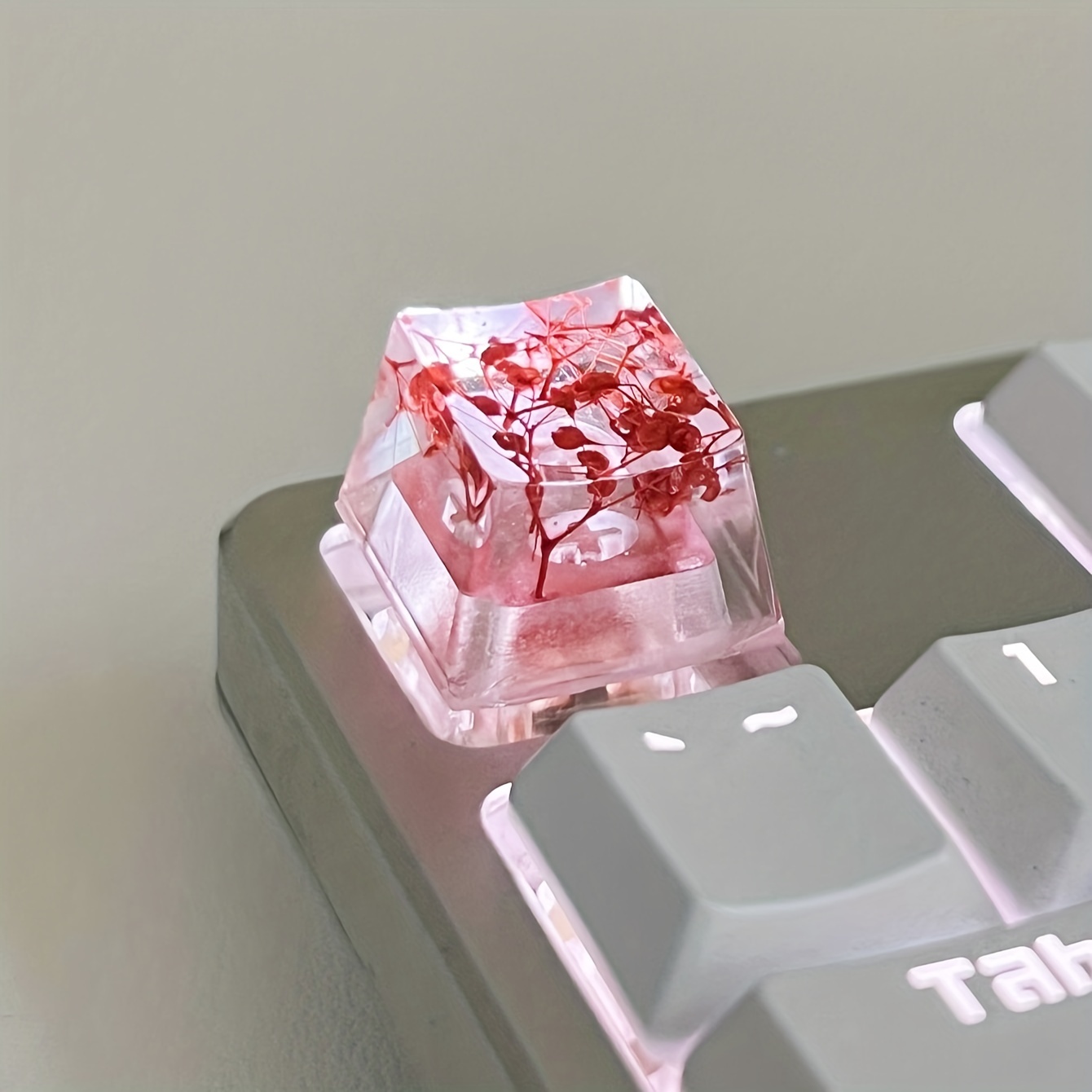 Translucent Flower Pattern Keycaps Suitable For Mechanical - Temu