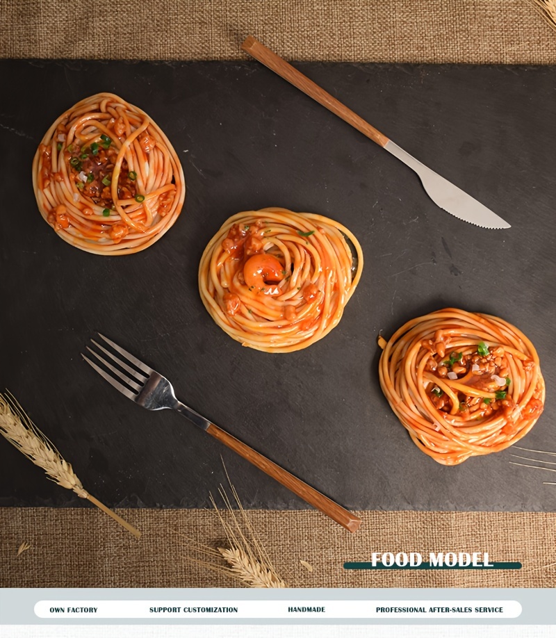 Fideos de simulación de comida falsa, modelo de Pasta, accesorios