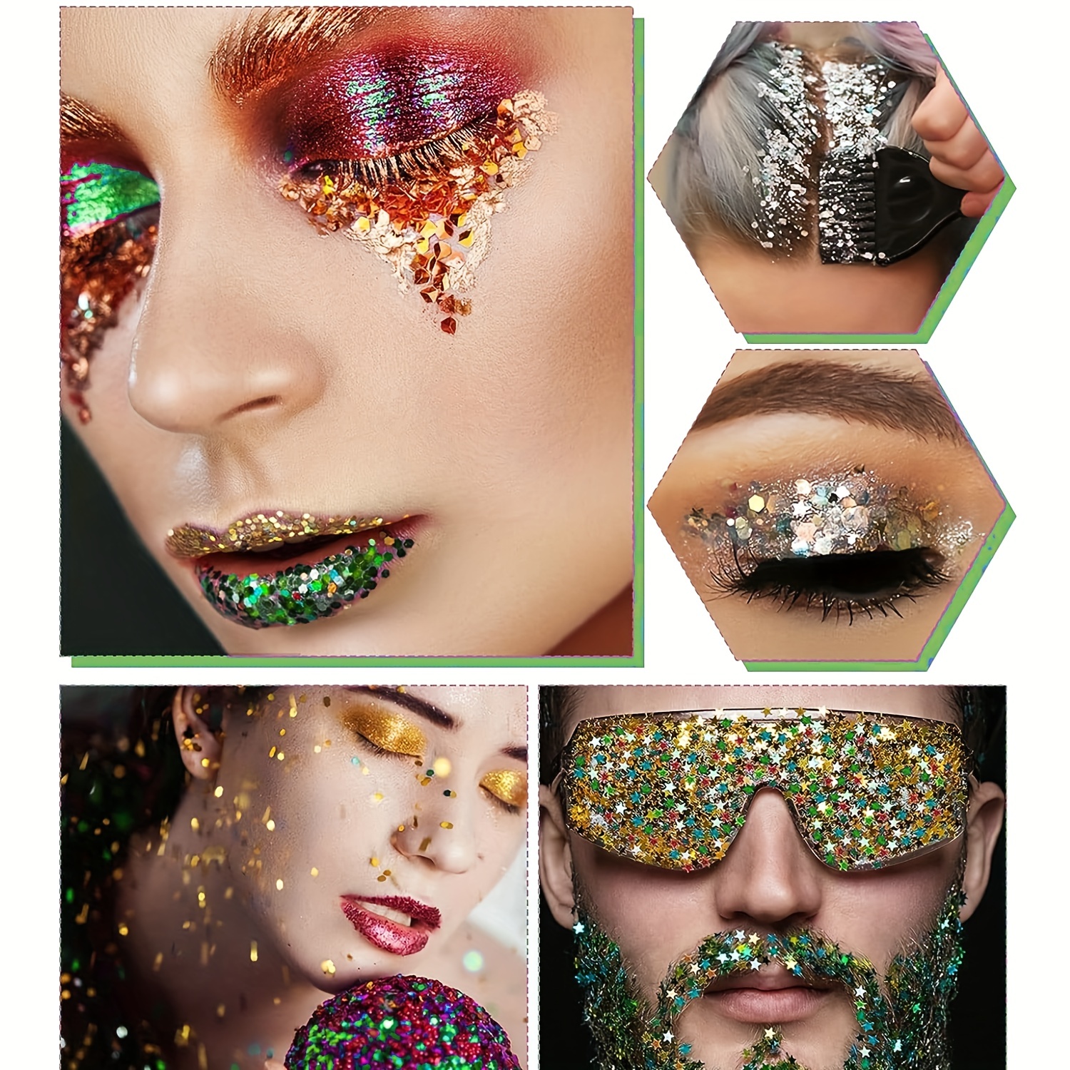 Laser Nail Glitter Sequins chunky Holographic Nail Flakes - Temu United  Arab Emirates