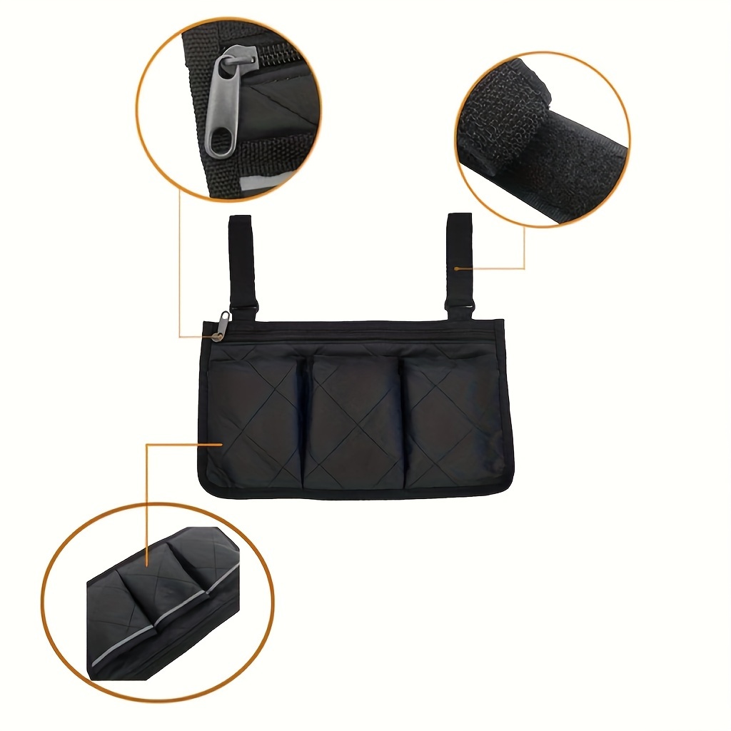   wheelchair with this multifunctional armrest hanging storage bag large capacity portable details 5