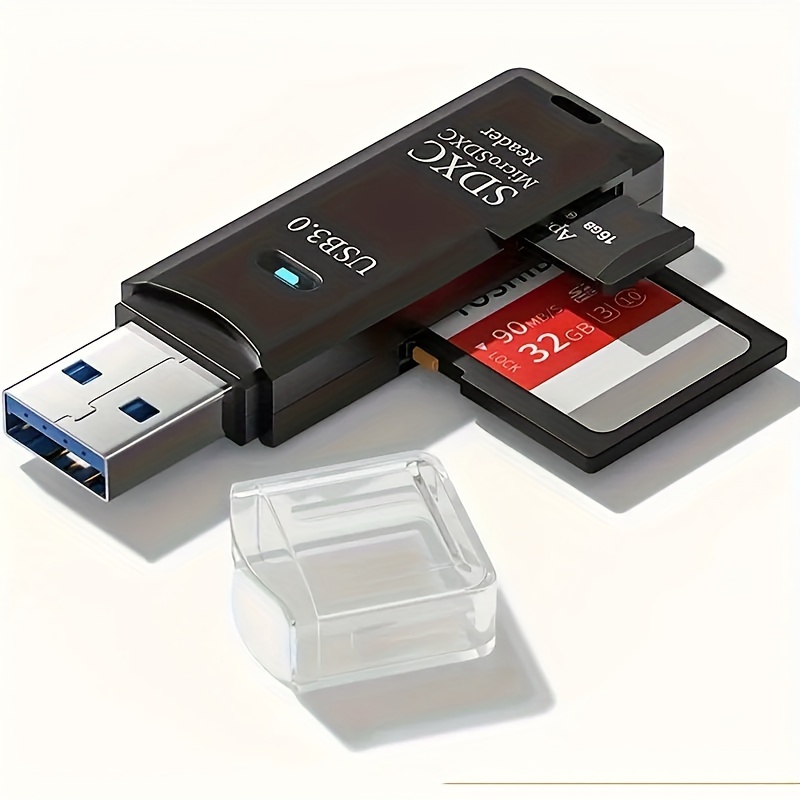 Lecteur de carte d'identité Lecteur de carte à puce USB, Lecteur de carte  USB pour carte bancaire SIM/Chip/IC/CAC, Plug & Play, lecteur de carte SIM