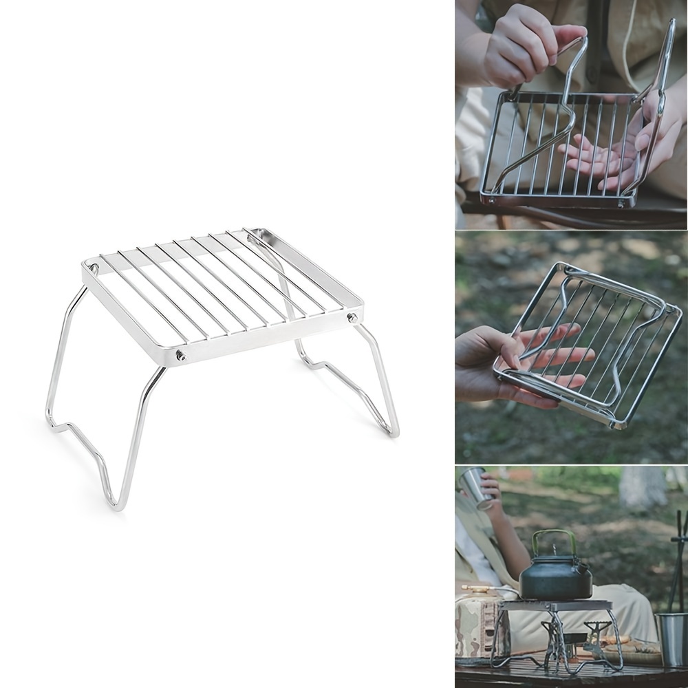 Portable Folding Stove Stand Mini Stove Frame Bbq Grill Rack - Temu