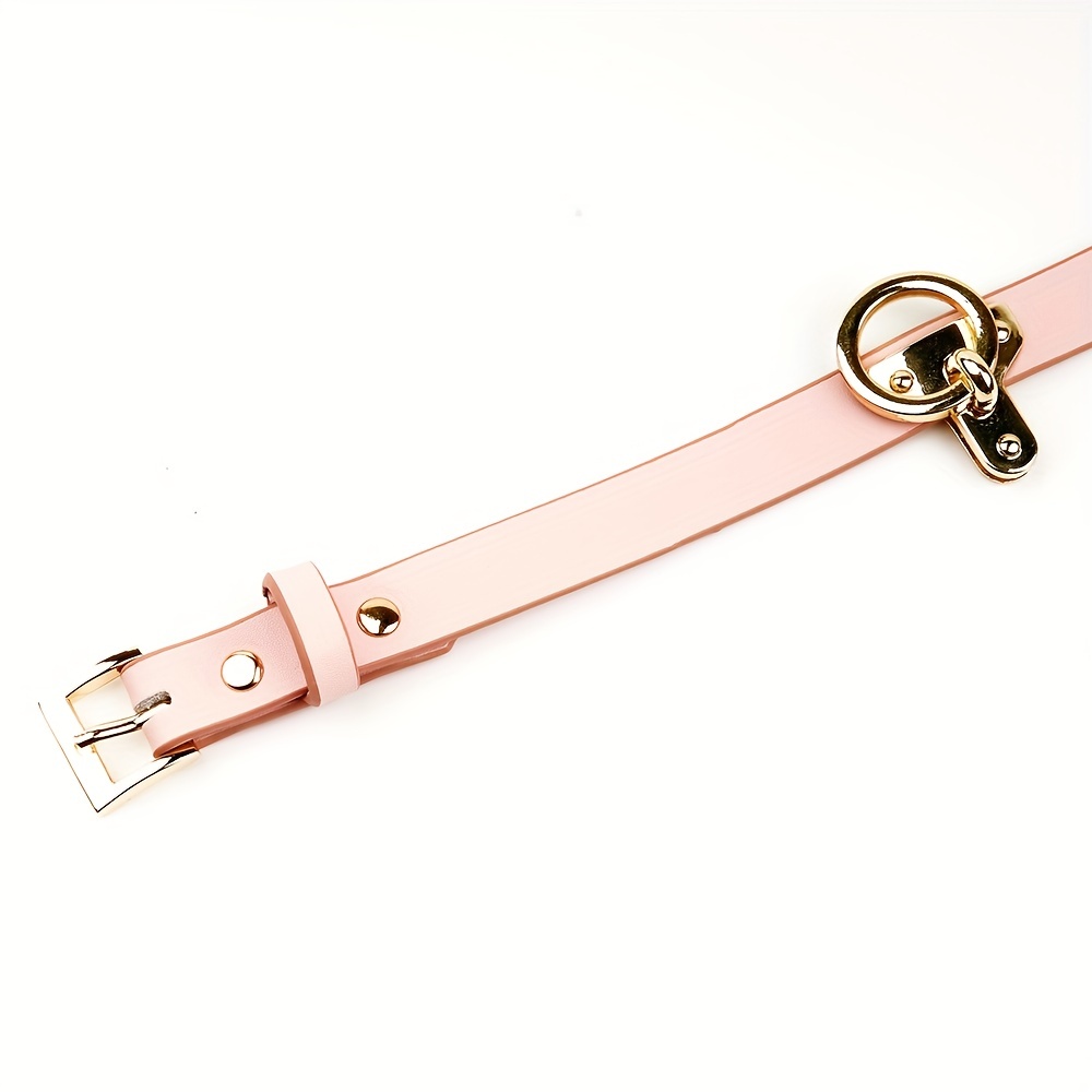 Chain Leather Collars Choker Bdsm Golden Leash Flirting Temu Canada