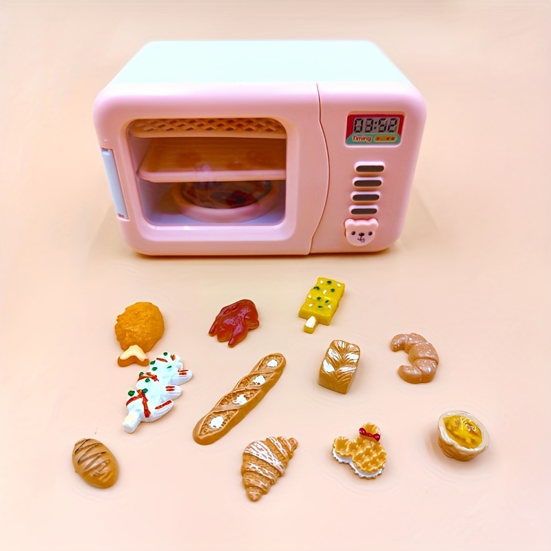 Simulation Mini Cute Microwave Oven Toys Fun Pretend Toys Set