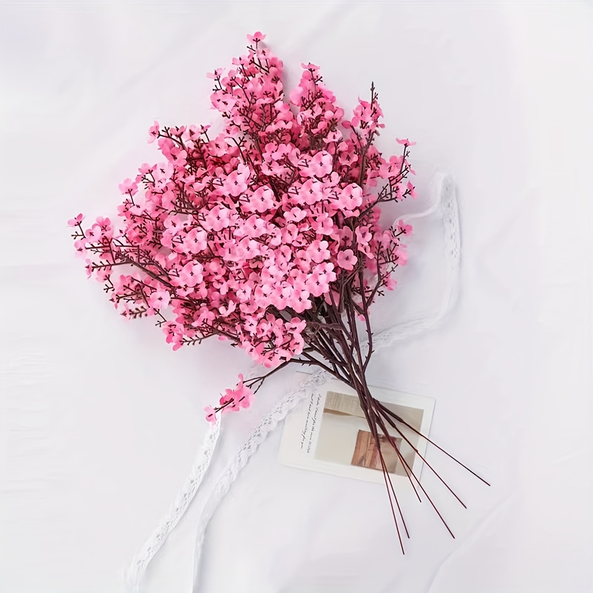 10pcs Artificial Gypsophila Flower, Fake Baby Breath Fake Flowers, Real  Touch Gypsophila Babies Breath Flowers Artificial Bulk For DIY Wedding